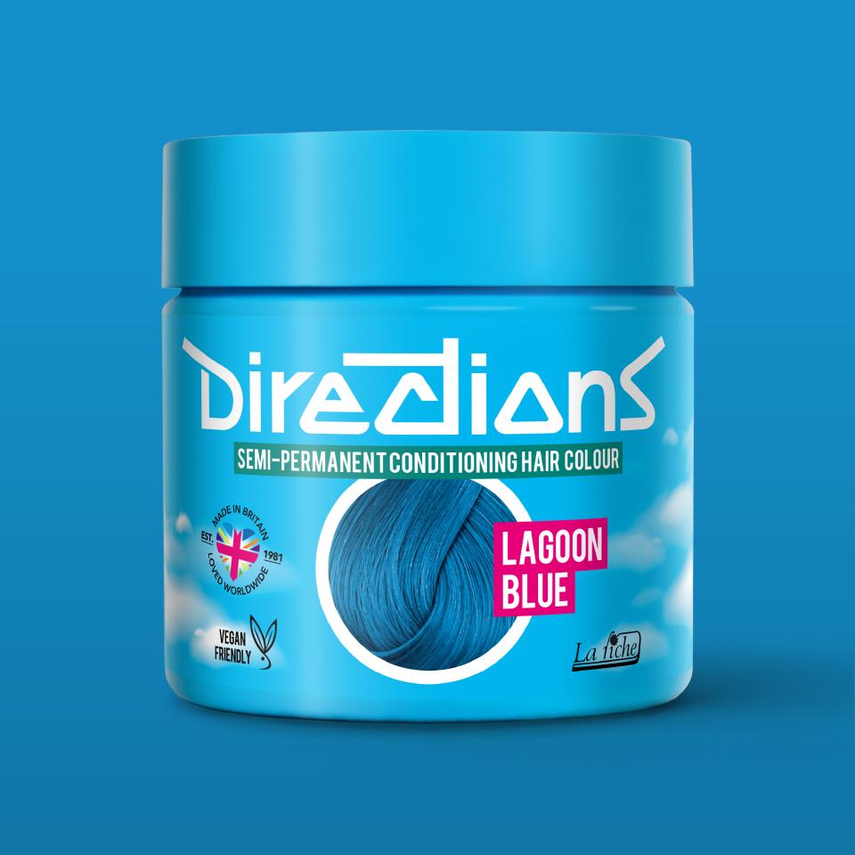 directions hair colour Lagoon Blue Semi-permanent hair colour