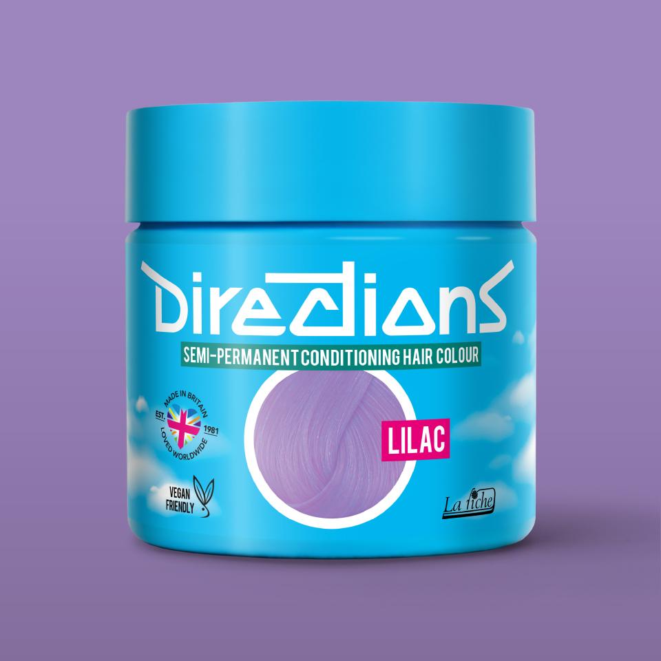 directions hair colour Lilac Semi-permanent hair colour