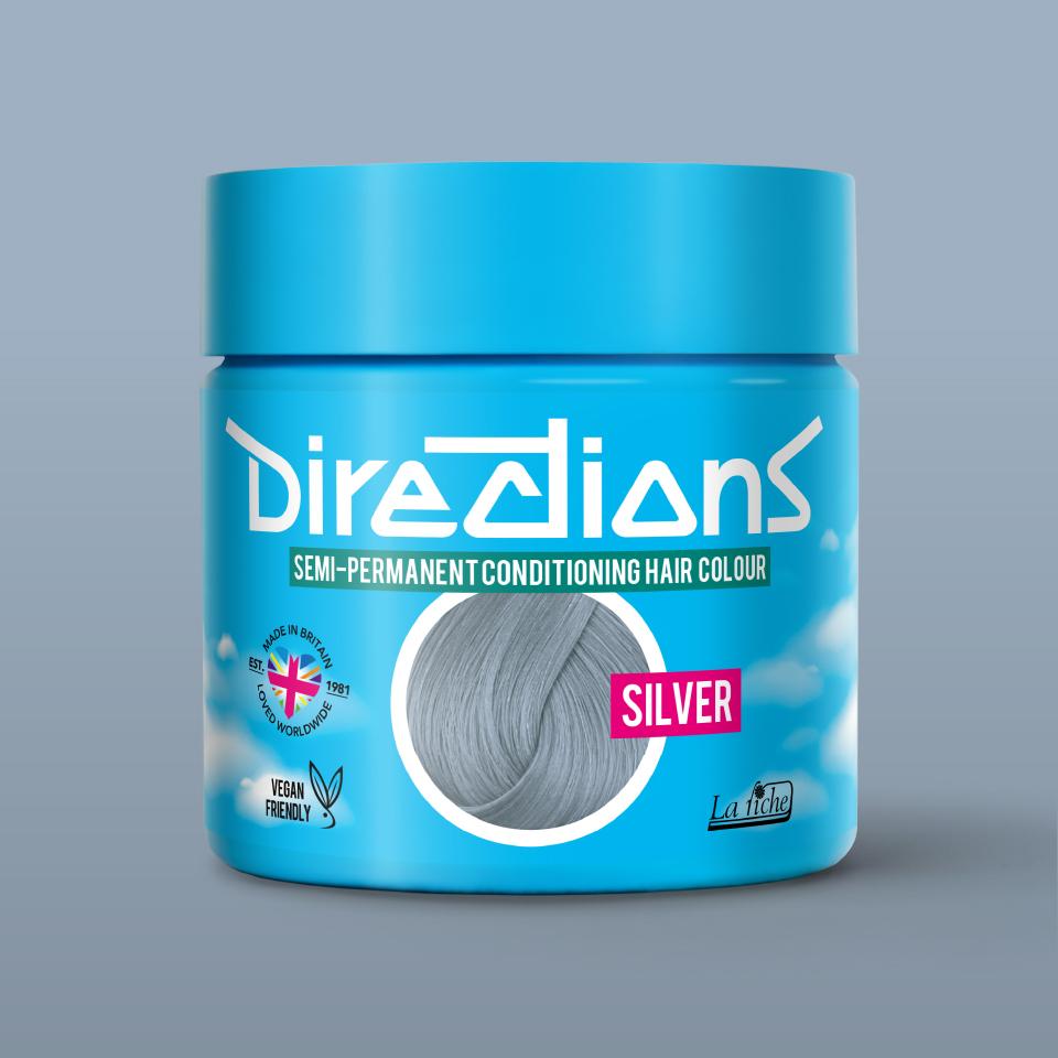 directions hair colour Silver Semi-permanent hair colour