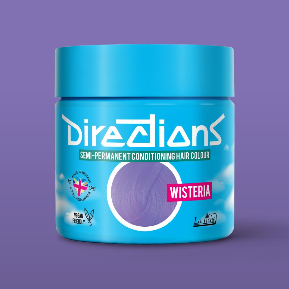 directions hair colour Wisteria Semi-permanent hair colour