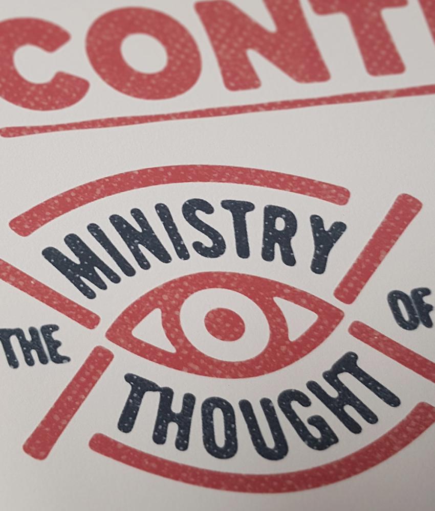 Dirty Velvet No Thinking Zone Art Print