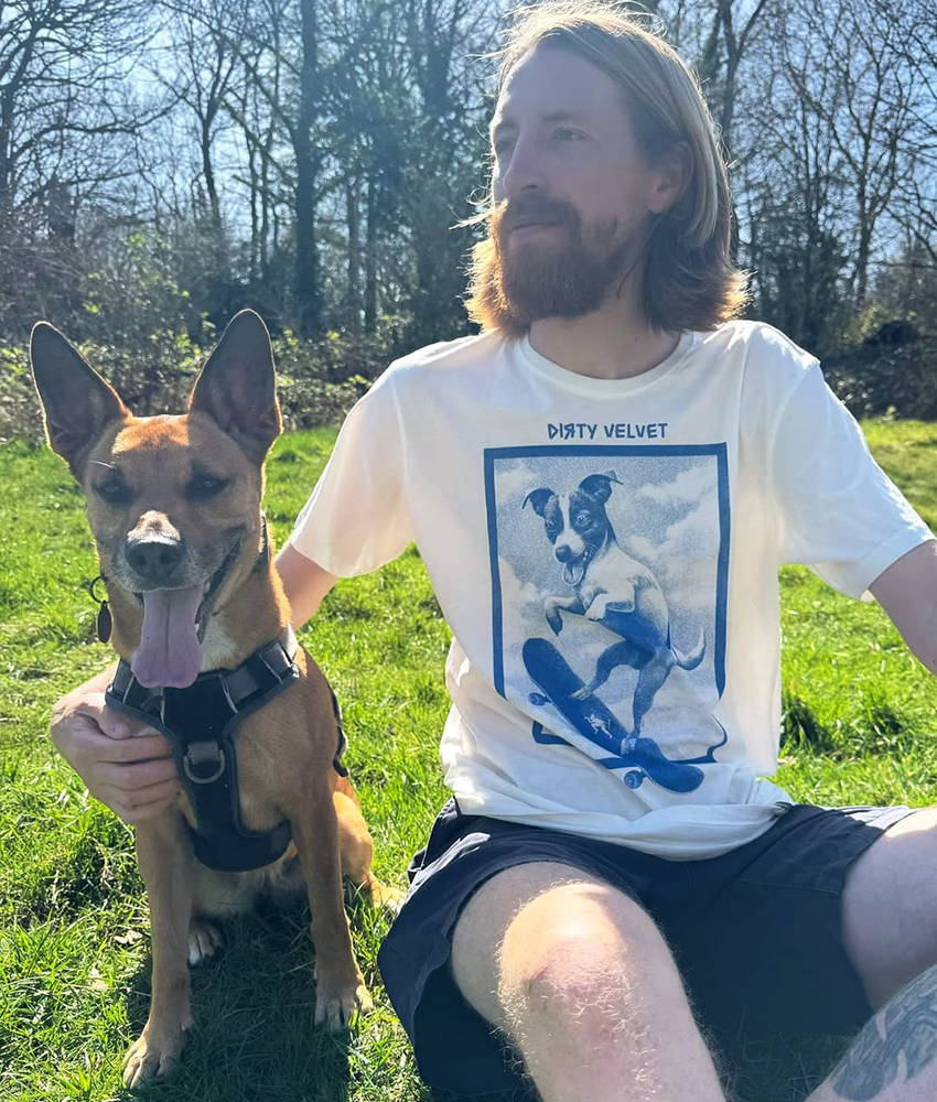 Dirty Velvet Skate Dog