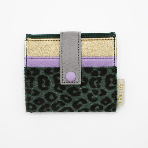 Disaster Designs Animal Print Lilac Fold Over Purse