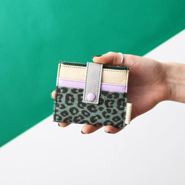 disaster designs Animal Print Lilac Fold Over Purse