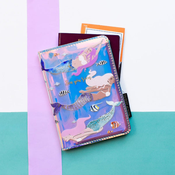 disaster designs By The Sea Mermaid Passport Holder