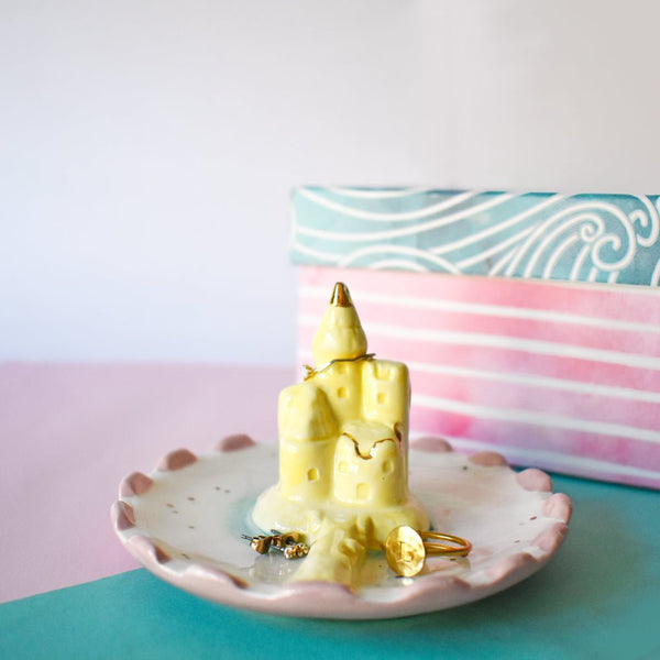 disaster designs By The Sea Sand Castle Dish With Gift Box