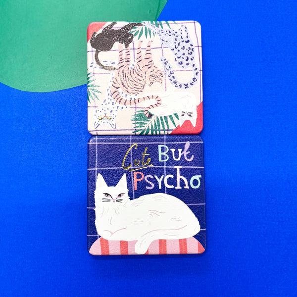 Disaster Designs Catnip 'Cute But Psycho' Compact Mirror
