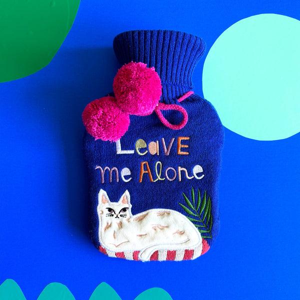 Disaster Designs Catnip Hot Water Bottle 'Leave Me Alone'