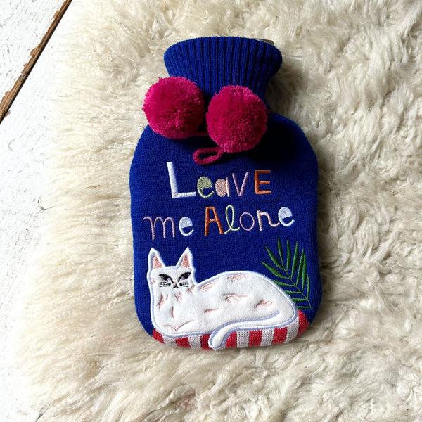 Disaster Designs Catnip Hot Water Bottle 'Leave Me Alone'
