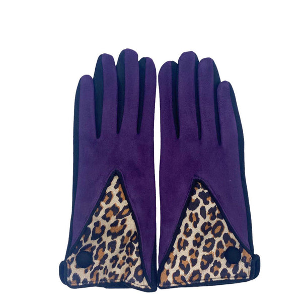 Disaster Designs Animal Print Berry Leopard Gloves