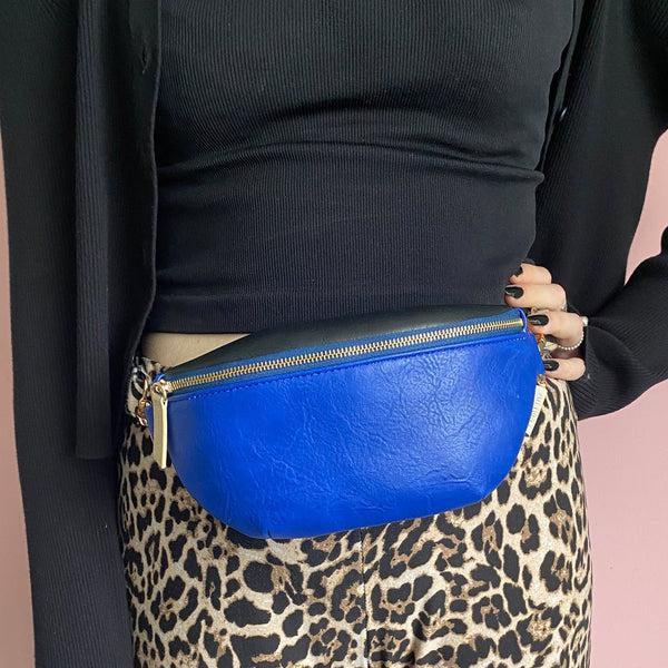 Disaster Designs Animal Print Blue Zebra Bum Bag