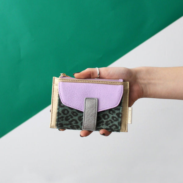 Disaster Designs Animal Print Lilac Purse