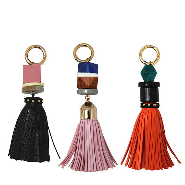 Disaster Designs Beaded Tassel Keychain