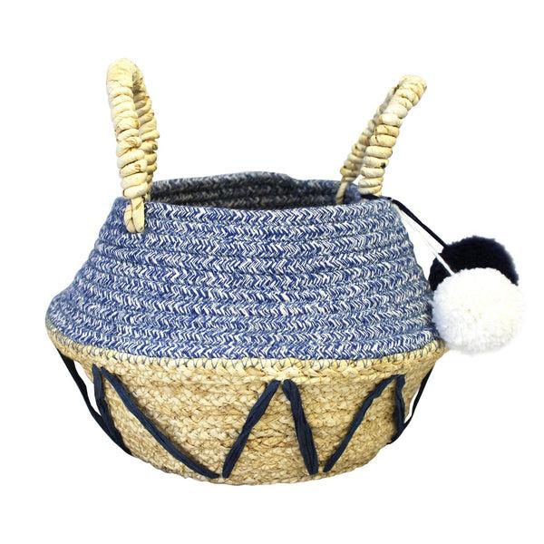 Disaster Designs Blue Zig Zag Rope Basket