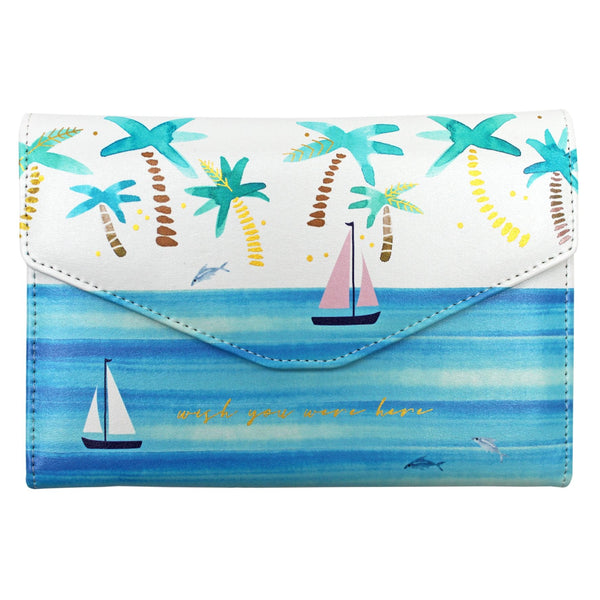 Disaster Designs By The Sea Palm Travel Wallet