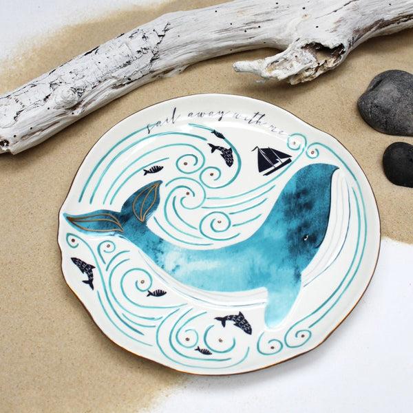 disaster designs By The Sea Plate Whale