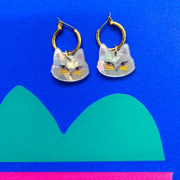 Disaster Designs Catnip Cat Hoop Earrings