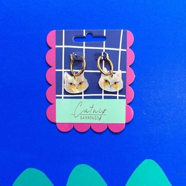 Disaster Designs Catnip Cat Hoop Earrings