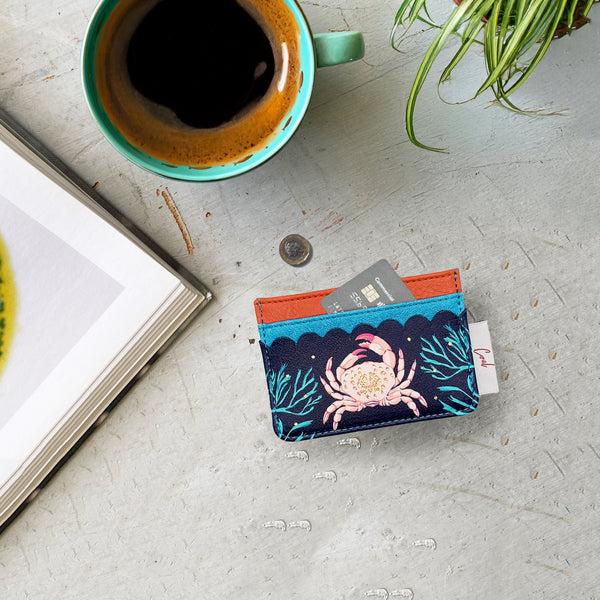 Disaster Designs Coral Crab Card Holder
