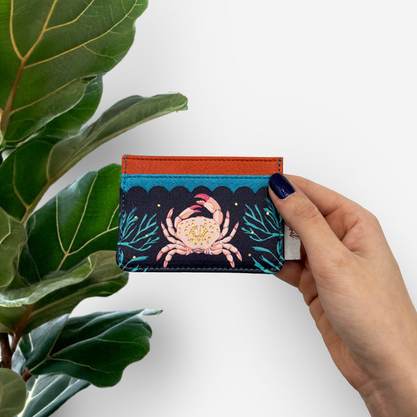 disaster designs Coral Crab Card Holder