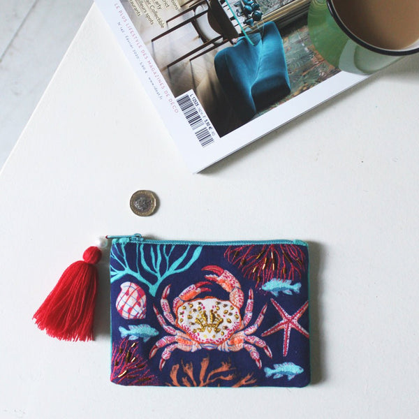 disaster designs Coral Crab Purse