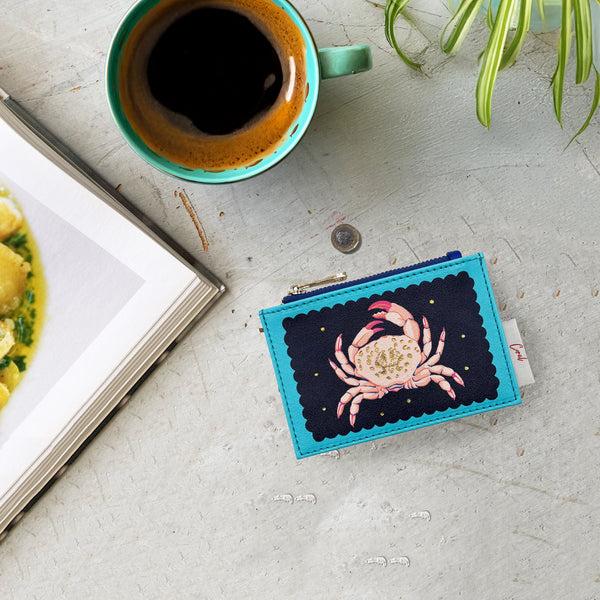 Disaster Designs Coral Crab Zip Purse