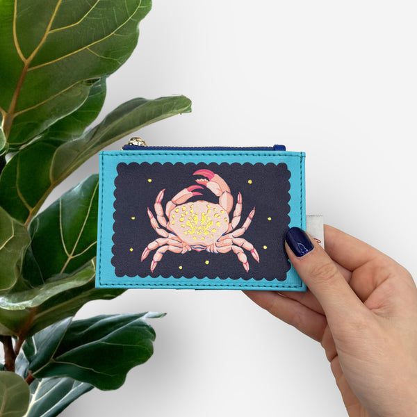 disaster designs Coral Crab Zip Purse