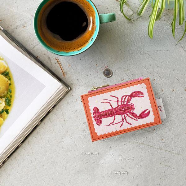 Disaster Designs Coral Lobster Zip Purse