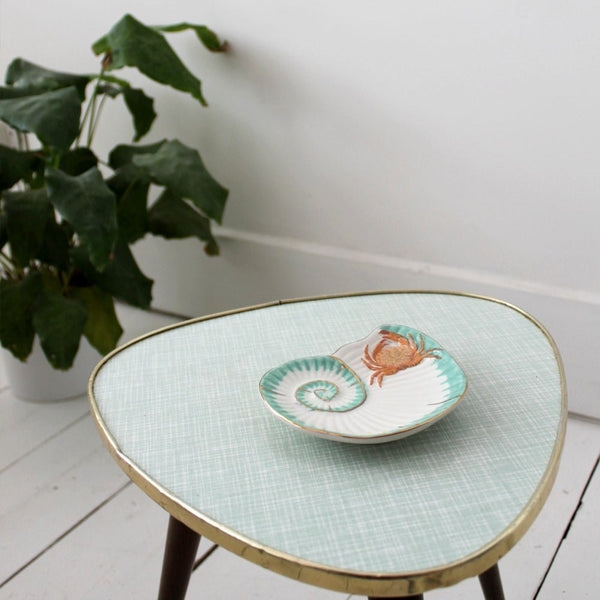 Disaster Designs Coral Seashell & Crab Dish