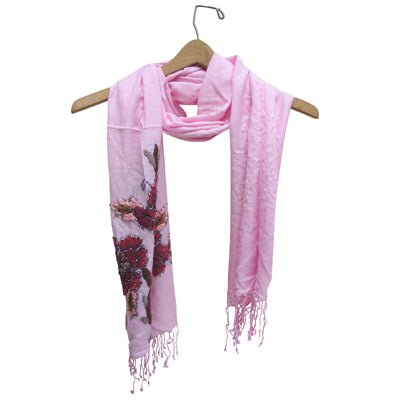 Disaster Designs Embellished Scarf Pink
