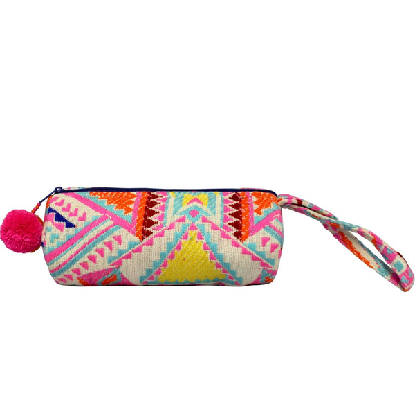 Disaster Designs Embellished Tube Make Up Bag - Pink