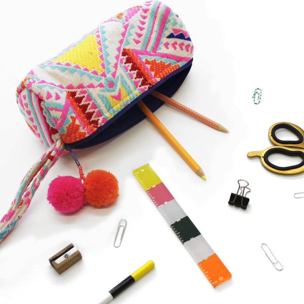 disaster designs Embellished Tube Make Up Bag - Pink