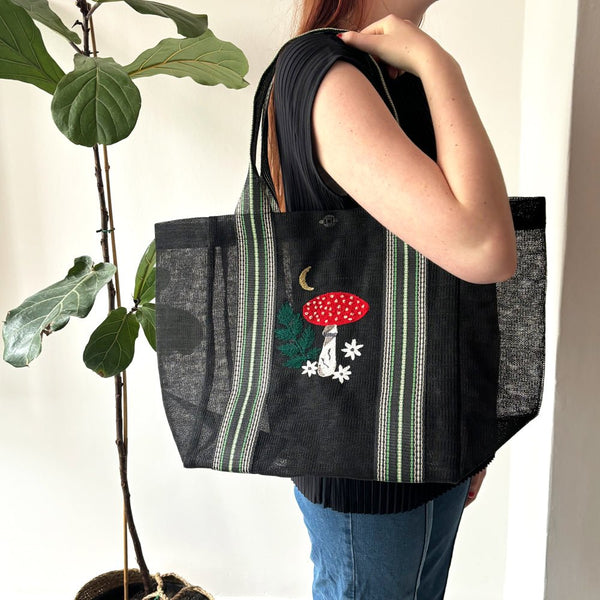 disaster designs Forage Black Recycled Shopper