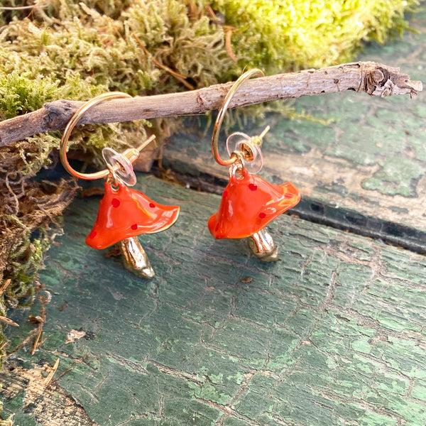 disaster designs Forage Red Earrings
