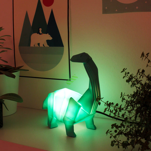 Disaster Designs Green Dinosaur Led Lamp
