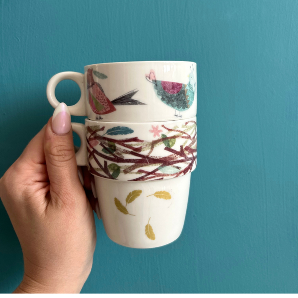 disaster designs Ink Press Stack Of Cups "Bird"