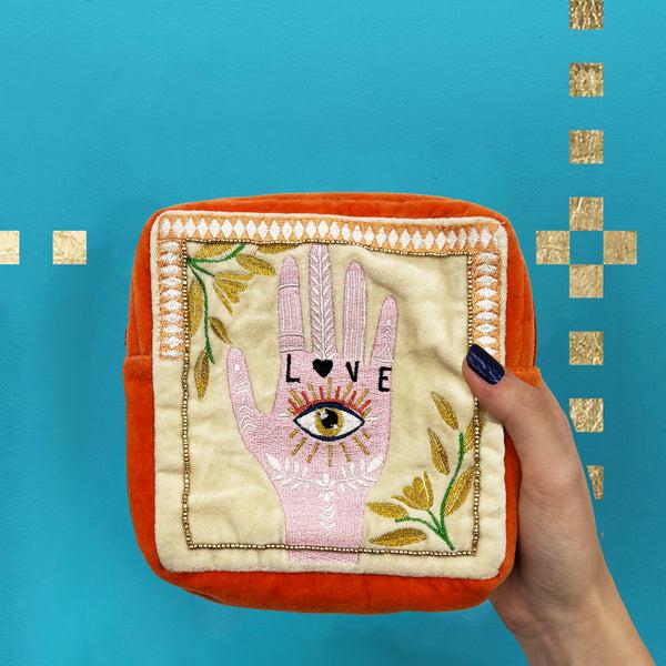 disaster designs Inked Square Makeup Bag