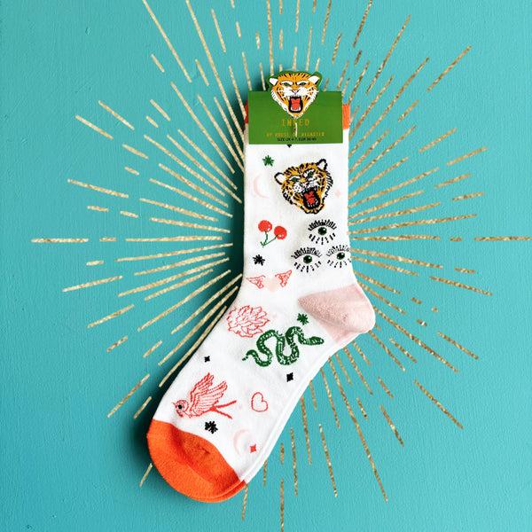 Disaster Designs Inked Tiger Socks