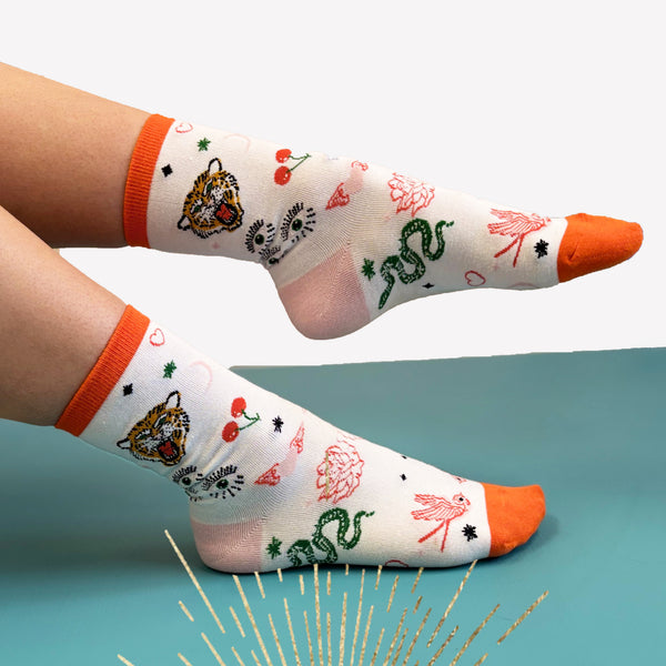 Disaster Designs Inked Tiger Socks
