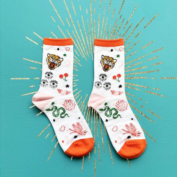 disaster designs Inked Tiger Socks