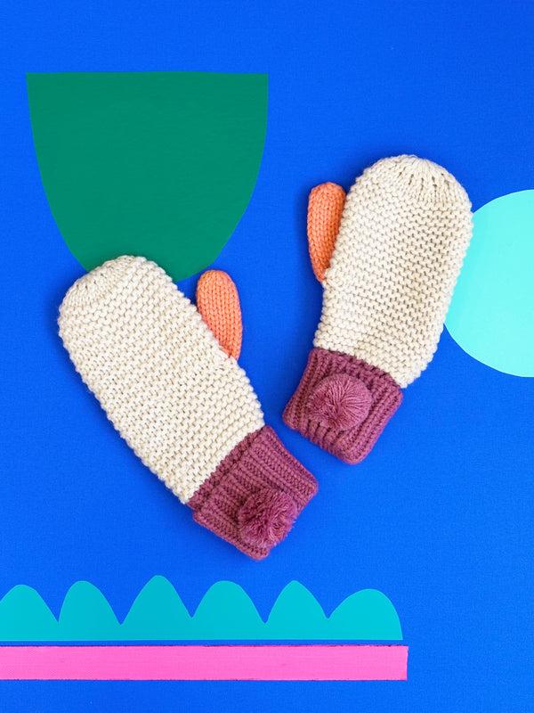 disaster designs Loop Cream Mittens