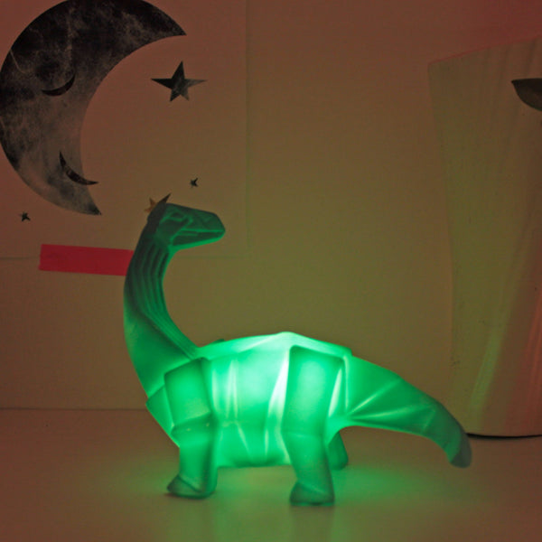 disaster designs Mini Led Lamp Dinosaur Green