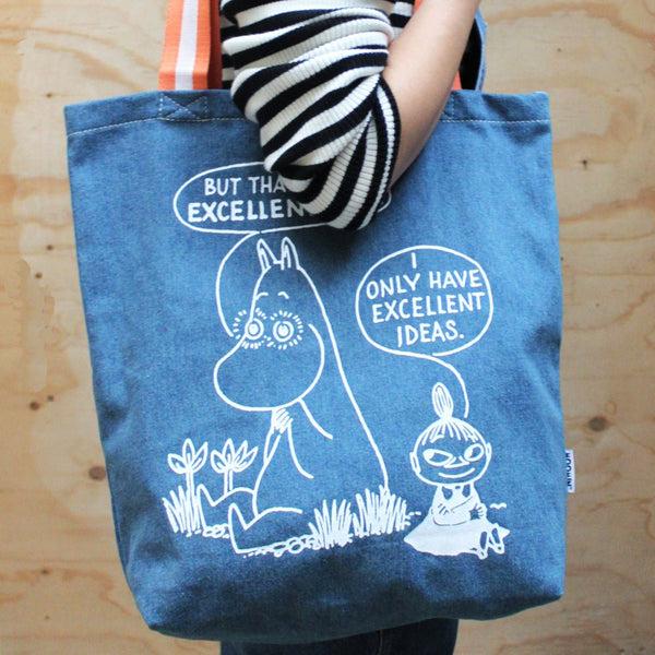 Disaster Designs Moomin "Excellent Idea" Denim Tote