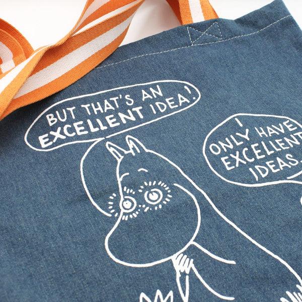 Disaster Designs Moomin "Excellent Idea" Denim Tote