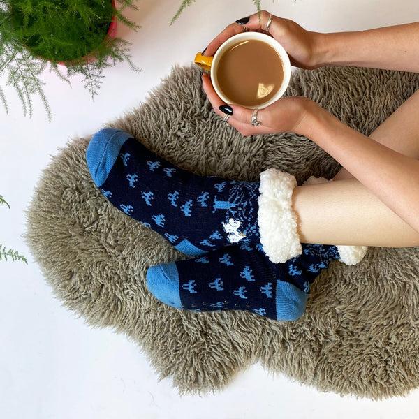 disaster designs Moomin 'Forest' Slipper Socks