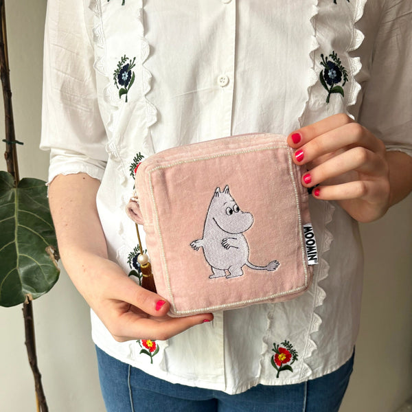 disaster designs Moomin Velvet 'Love' Makeup Bag