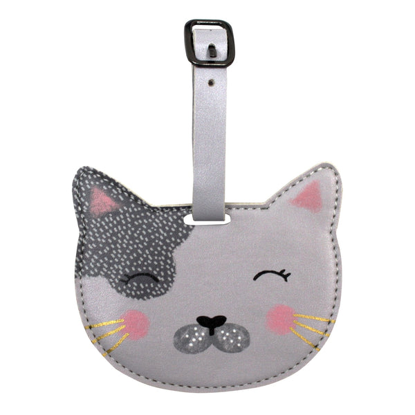 Disaster Designs Over The Moon Cat Luggage Tag