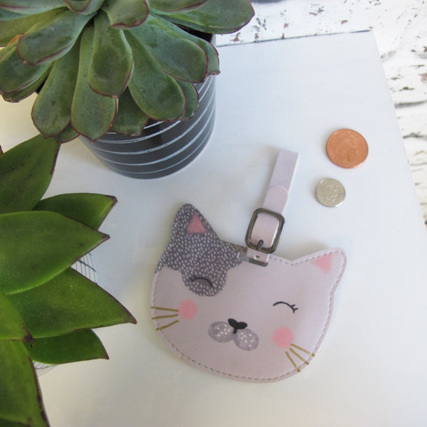 Disaster Designs Over The Moon Cat Luggage Tag