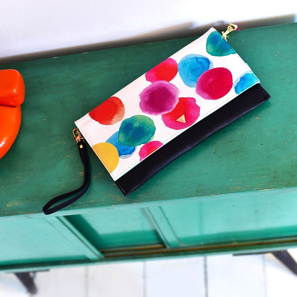 Disaster Designs Paint Spotty Clutch Bag