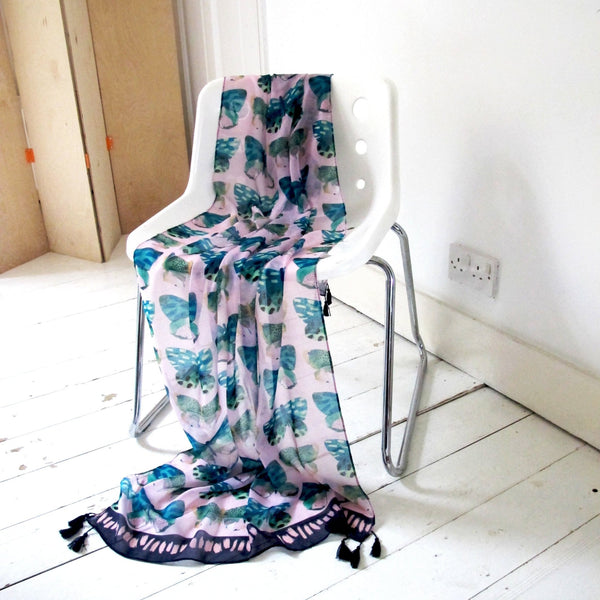 disaster designs Papillon Pink Scarf